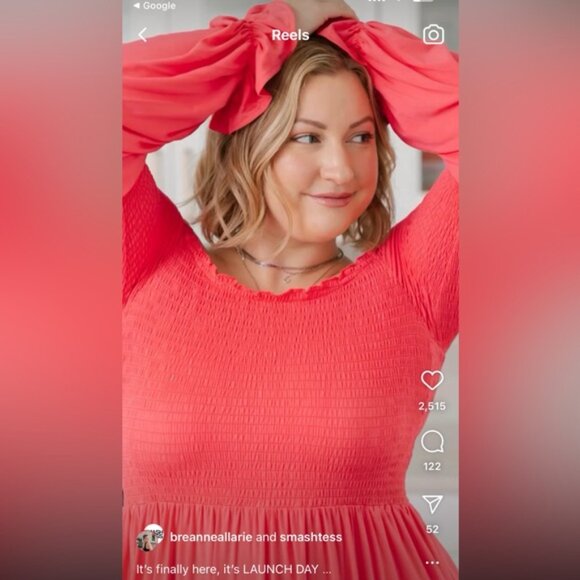 Smash + Tess Ellie Maxi Dress Size XL Hot Coral NWT - Picture 3 of 16